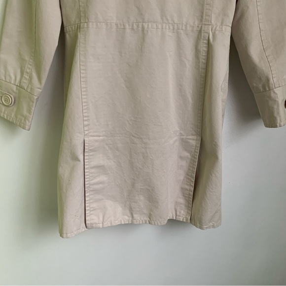 Joe Fresh Cream Cotton Trench Coat Jacket - Picture 6 of 7